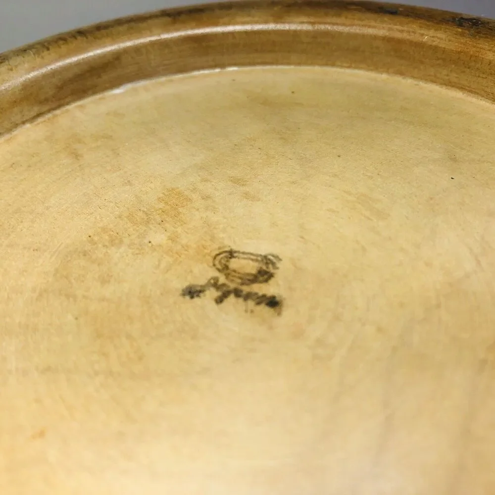 Antique Vintage Round Wooden Fruit / Salad / Dough Bowl, 11